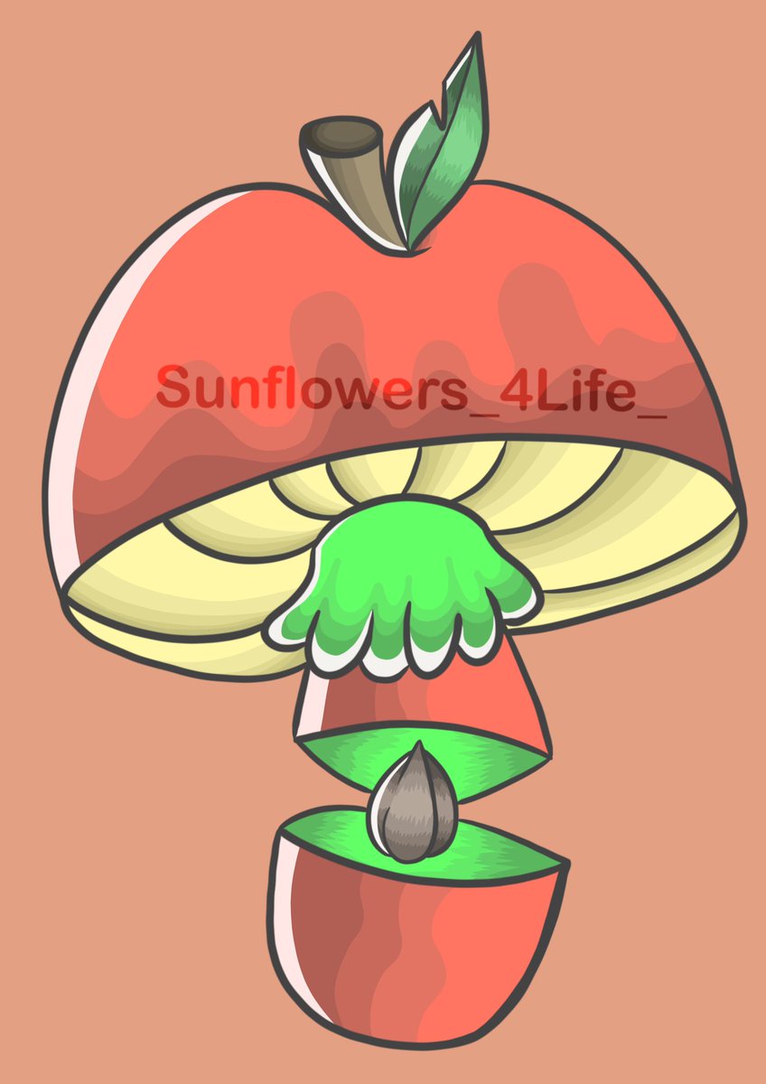 #digitalart #Apple #Mushroom #doodle #art #commissonOpen