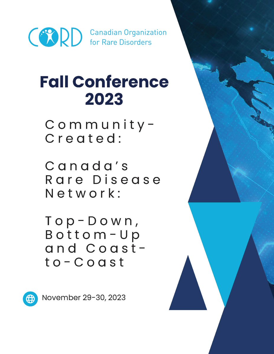 We're excited to invite you to CORD's Fall Conference in Calgary! 🇨🇦

Updated Agenda👉raredisorders.ca/content/upload…

In-person registration includes a Networking Reception on Nov 29   

🚨Hotel group rate (Book by Nov 2)

For More Info &amp; Registration 👉raredisorders.ca/cord-fall-conf…