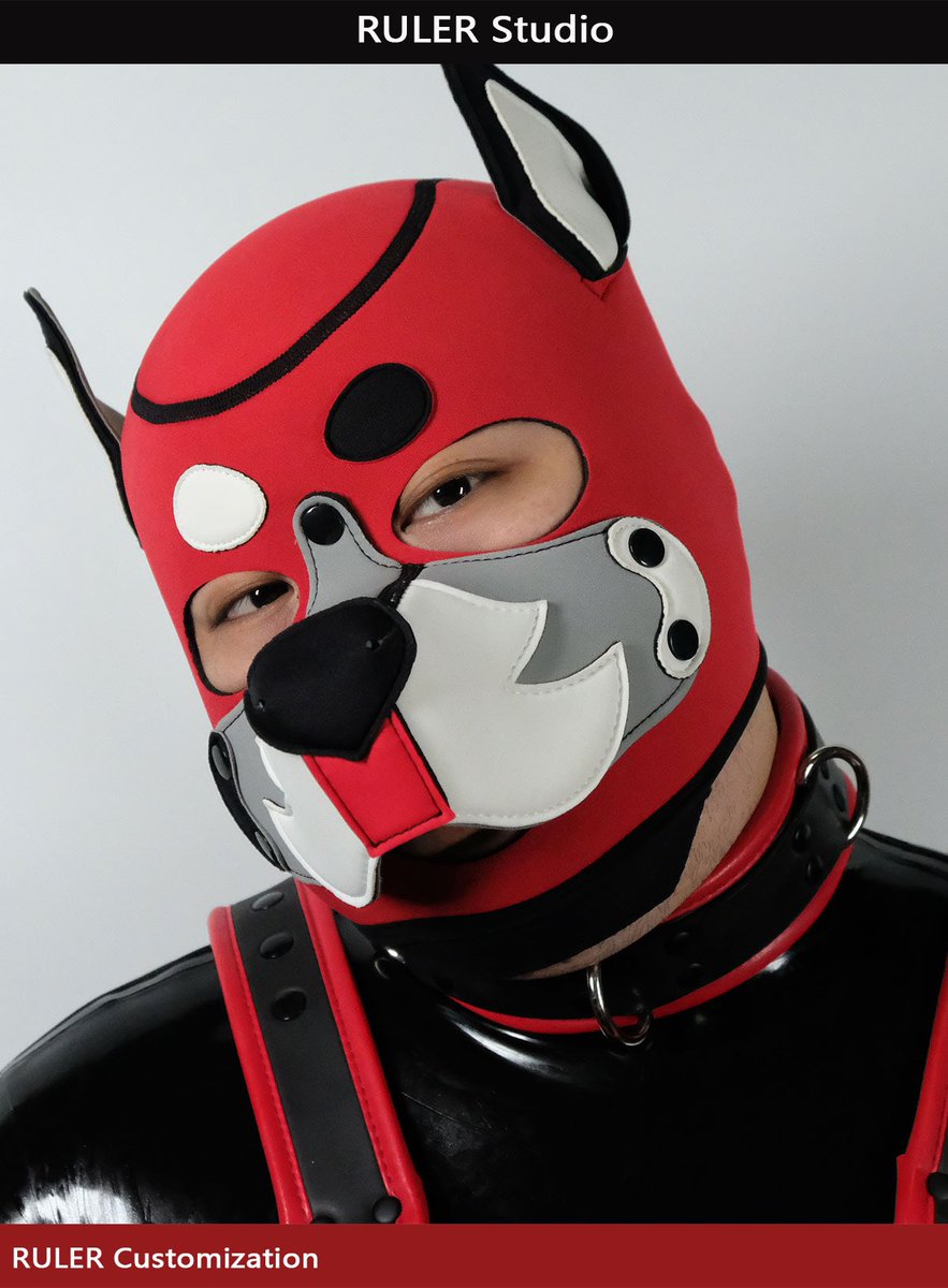 Ruler双十一活动开启🔛
11月1日——11日全场9折(定制头套除外)，活动期间下单定制款将获赠品牌定制🔒➕链条（赠品参考图一）
开放吻部单独定制，新款脸部造型“Fur脸”及眉毛“焰眉”加入定制啦！
某宝店铺搜索RULER工作室
活动期间转发，评论，点赞本条内容，抽选2名狗狗自选颜色现货款头套1只！
11.11开奖