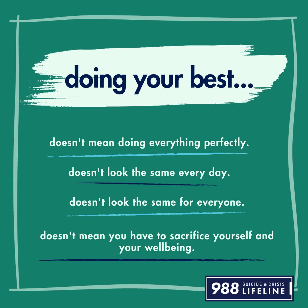 Doing your best doesn't look the same for everyone 💚
