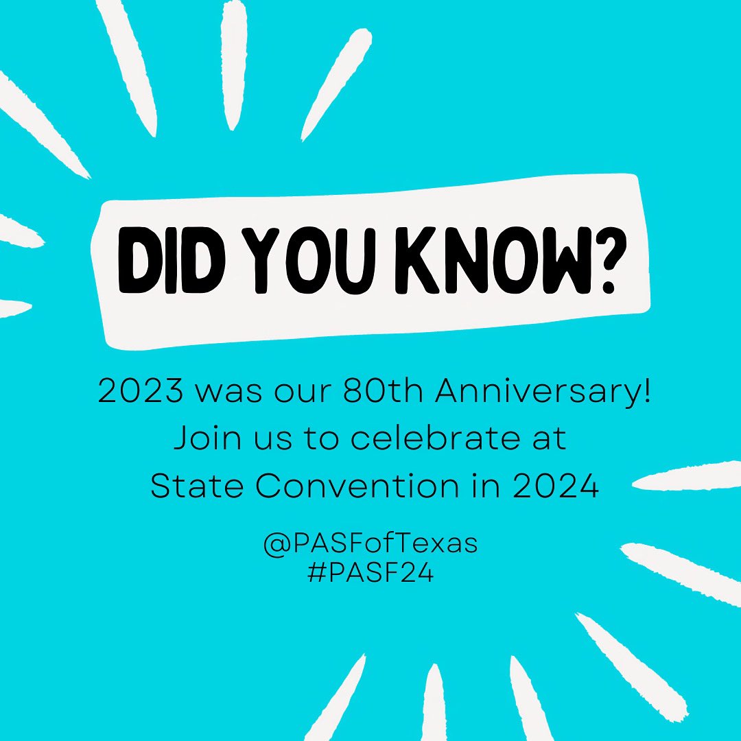 Submit your membership and chapter enrollment forms and join us at State Convention #PASF24
