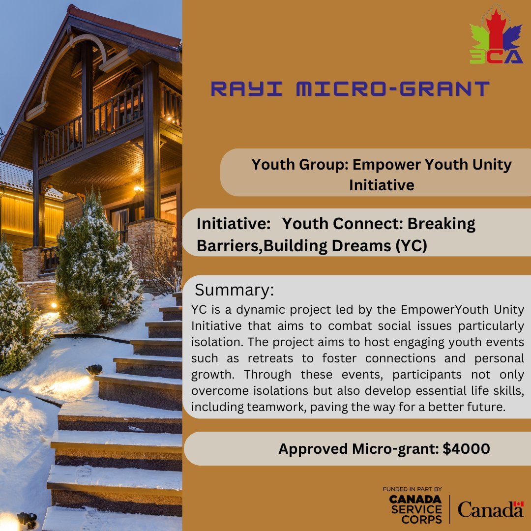 3cahub's tweet photo. RAYI is still going strong! Here are some more creative projects. Deadline for the last application is December 15th or until funds run out
Hurry to get a chance to implement your idea.
#LeadersToday
#CanadaServiceCorps
#Toronto
#3cahub https://t.co/bHUIJTHUqd