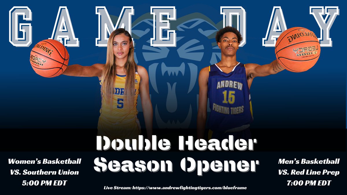 HOME OPENER, SEASON OPENER AND DOUBLE HEADER!!! 🏀🏀🏀 Couldn't get any better if we tried! Let's pack the gym for the start of our Basketball Seasons! #AndrewAthletics #FightingTigers andrewfightingtigers.com/general/2023-2…