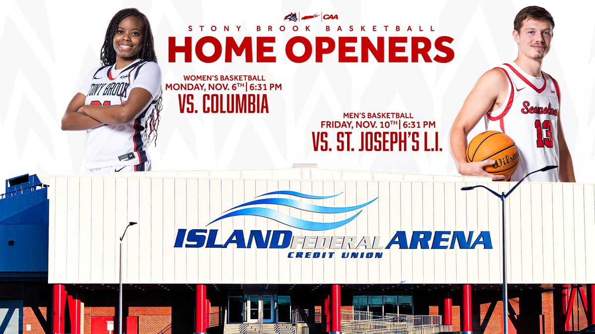 𝙎𝙚𝙖𝙬𝙤𝙡𝙫𝙚𝙨 𝘽𝙖𝙨𝙠𝙚𝙩𝙗𝙖𝙡𝙡 𝙞𝙨 𝘽𝘼𝘾𝙆 ‼️ 

Get your tickets now to be a part of the action! The first 250 fans at each home opener will receive a 𝙁𝙍𝙀𝙀 t-shirt 🙌

🎟️ StonyBrookAthletics.com/tickets

🌊🐺 x <a href="/SeawolvesUnited/">Seawolves United</a>
