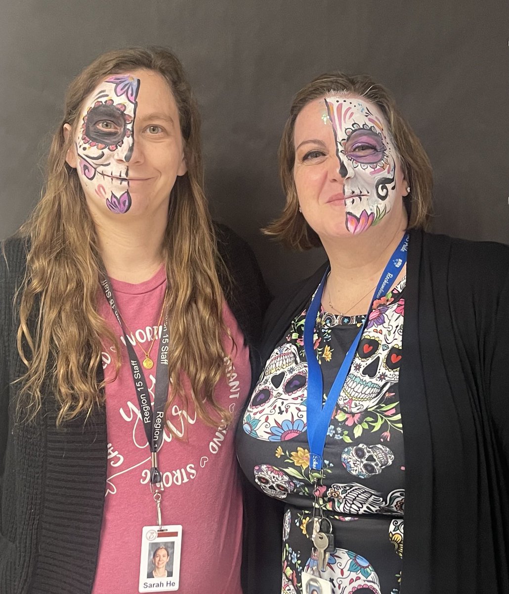 Our World Language teachers getting into the festive spirit to honor Dia de los Muertos with their Spanish classes today.  A wonderful appreciation for cultural heritage. #RMSPride