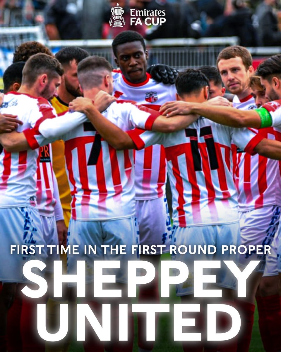 History beckons… @SheppeyUFC will make their #EmiratesFACup first round proper debut this weekend, 133 years after their foundation 🏆