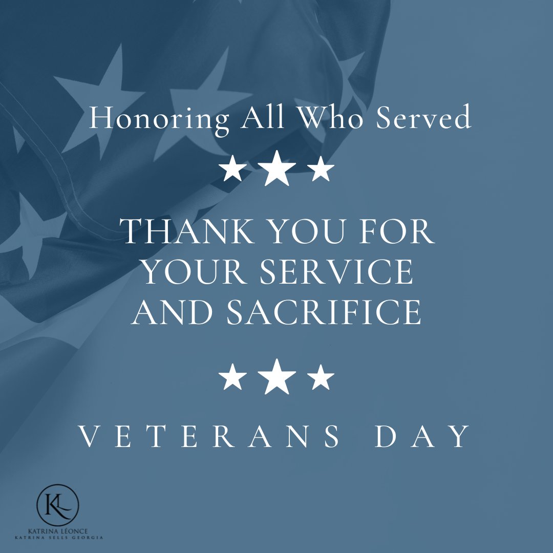 KatrinaSellsGA's tweet photo. Honoring the brave today and every day. To all our veterans, thank you for your service, sacrifice, and for fighting to protect our freedom. Your courage does not go unnoticed.  #VeteransDay #HappyVeteransDay #ThankAVeteran #HonorAndRemember #KatrinaLeonce #KatrinaSellsGeorgia https://t.co/a88ZWpWKDs