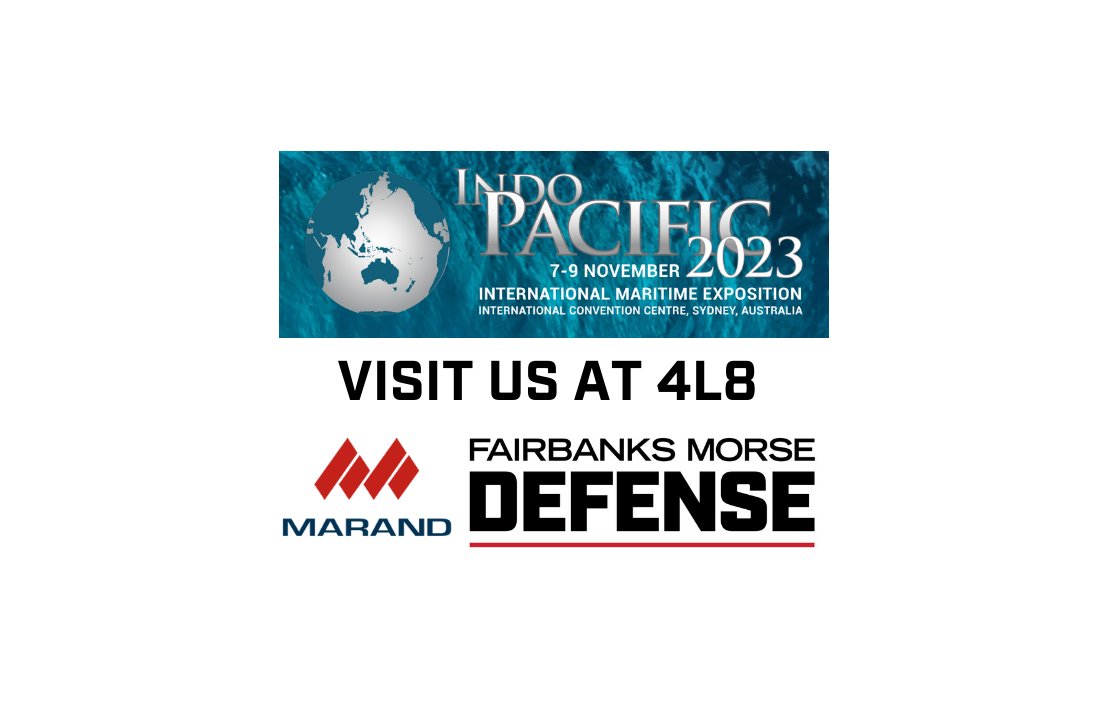 FairbanksMorse's tweet image. Fairbanks Morse Defense is joining Marand next week at the @IndoPacExpo in Sydney, Australia. Visit us at the Marand booth located at 4L8 or contact Sebastian Freeman at Sebastian.Freeman@fmdefense.co.uk to set up a meeting.

#stackingthedecks #freedomoftheseas #IndoPacific2023