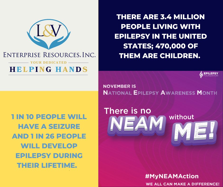lverinc's tweet photo. Help us create awareness this November for Epilepsy! Let's inform ourselves and our community of the signs & symptoms of Epilepsy
#NEAM
-
#houstonnonprofit #texasnonprofit #texasnonprofits #houstondisabilities #disabilities #MyNEAMaction #Epilepsy #Epilepsyawareness #november https://t.co/EfXtUMuOit
