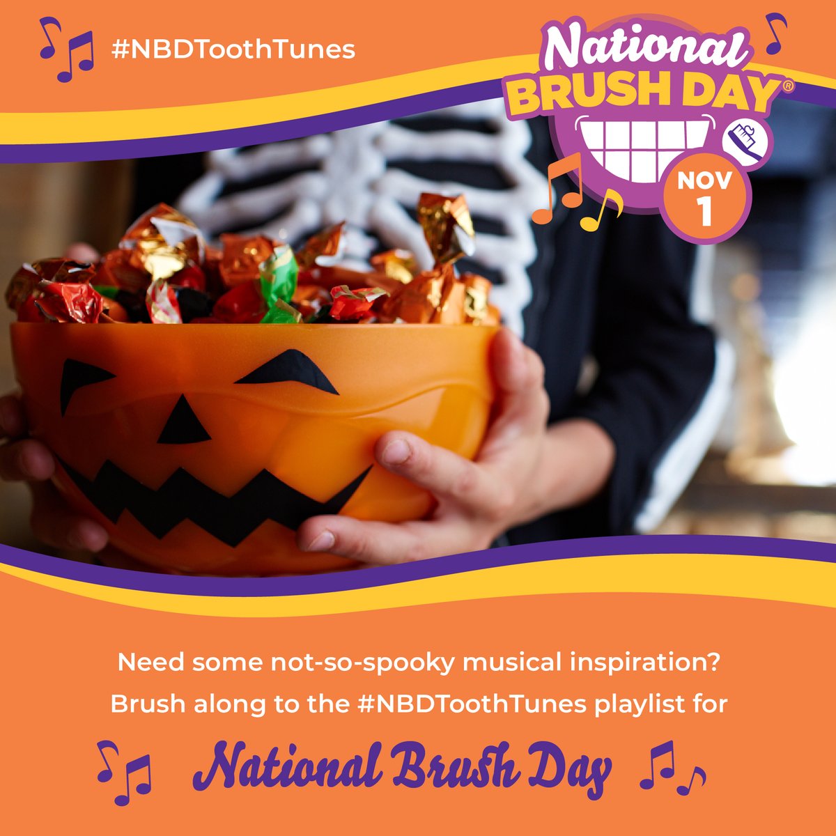 brush2min2x's tweet photo. Today is #NationalBrushDay, and many dental offices will take your extra candy in exchange for a new toothbrush or other goodies to keep your teeth clean. Check with your provider. Also, don’t forget to share your favorite toothbrushing song! https://t.co/CvszMHcgwY #2min2x https://t.co/dZRAOJbq8U