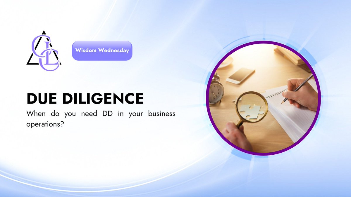 Rise above with 2D protection. 📈 Understanding the significance of Due Diligence sets a strong foundation. Navigating risks while spotlighting opportunities is our expertise at CLC &amp; Partners. 🤝 How do you safeguard your business? 🤔 #CLC

👉 bit.ly/3M0xkF4