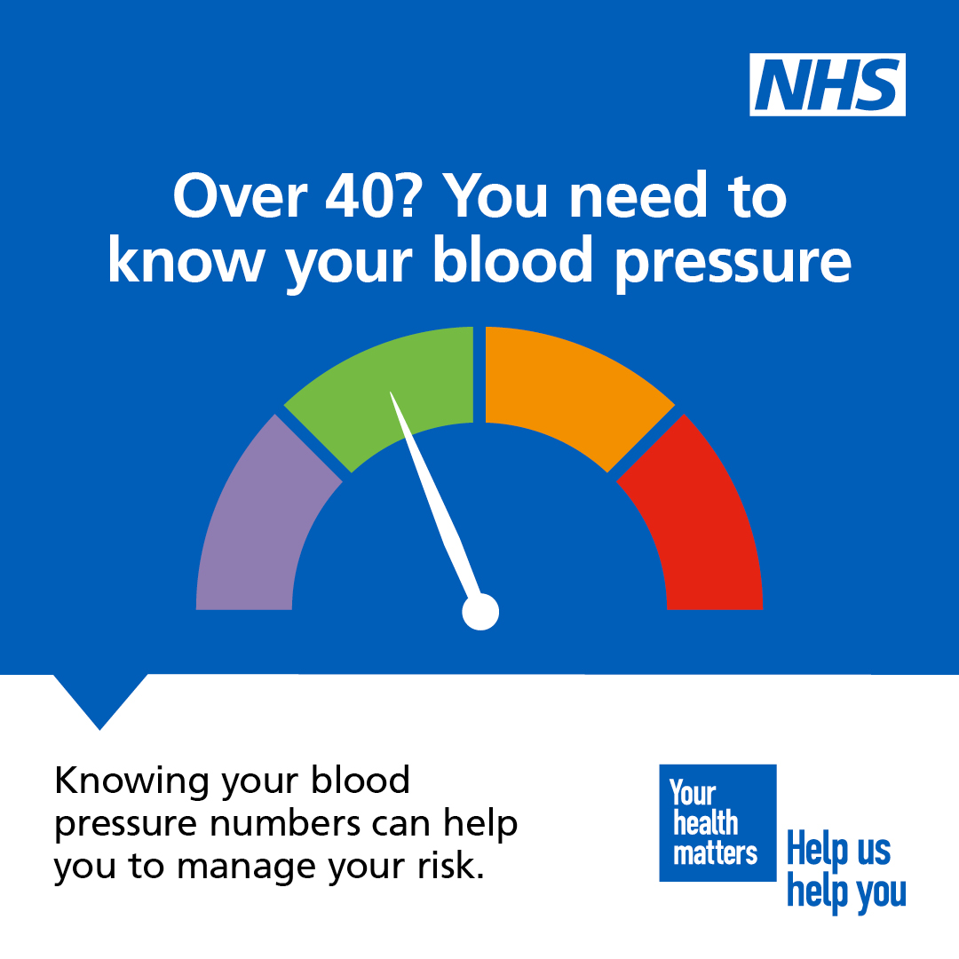 Around 1 in 4 adults in the UK have high blood pressure, but many don’t know it. It can increase your risk of a heart attack or stroke. Find out how to get checked, understand what your numbers mean and how to manage your risk.

nhs.uk/bloodpressure