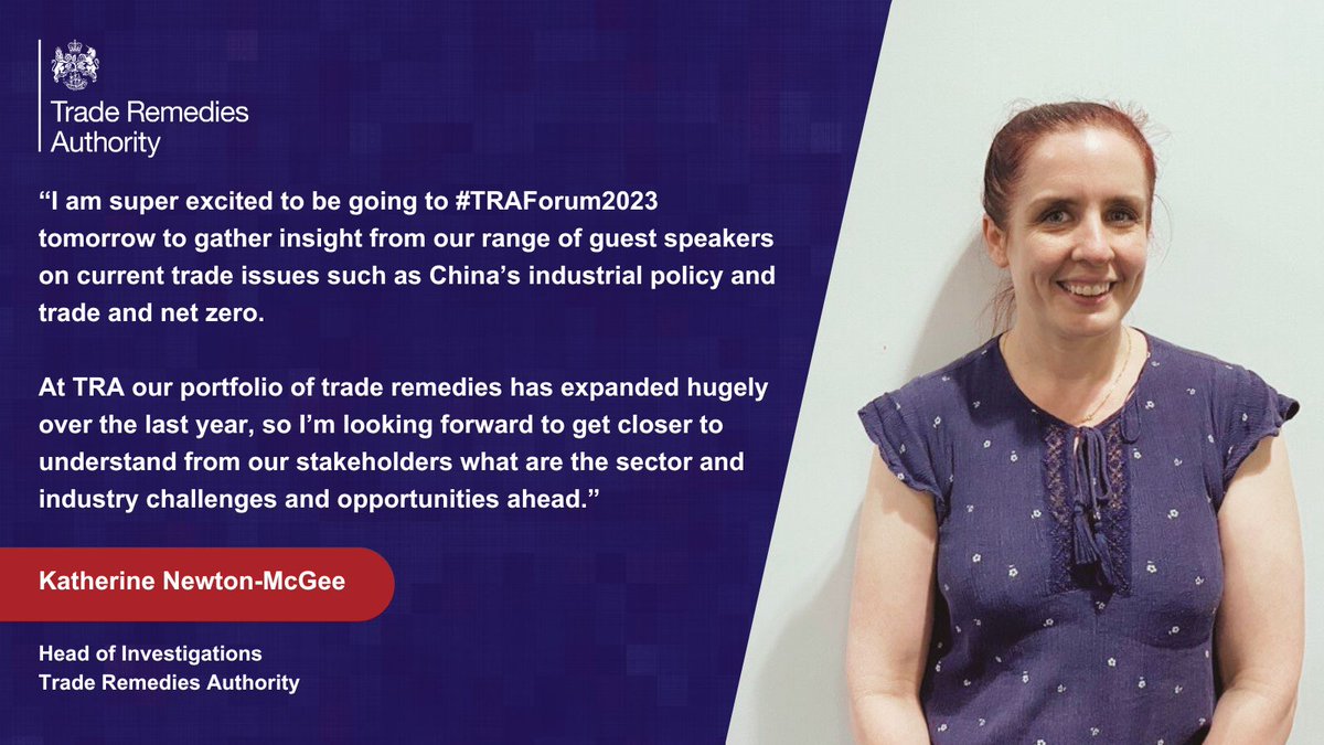 The #TRAForum2023 is a great chance for us to consider how global events and issues affect trade. Katherine Newton-McGee, Head of Investigations is looking forward to learning more tomorrow...