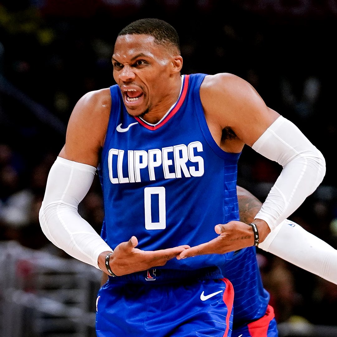 LegionHoops's tweet photo. Russell Westbrook on why he’s happier with the Clippers than Lakers:

“Long list. But we don’t got enough time for that today… I’m very grateful for an opportunity and a team that wanted me during a tough time…”

(via @joeylinn_) https://t.co/2yid7ellKx