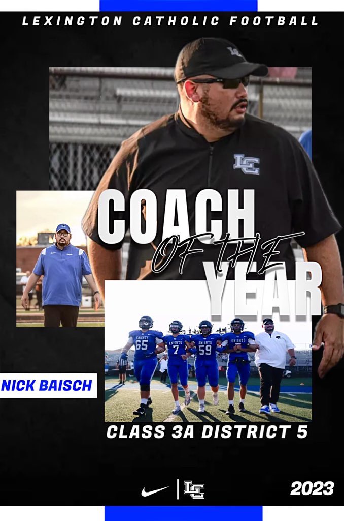 Congratulations to Our leader and Head Coach <a href="/N_Baisch42/">Nick Baisch</a>  on winning 3A District Coach of the Year. Well deserved. #FutureIsBright⚔️ #KnightFootball⚔️ #TEAM⚔️