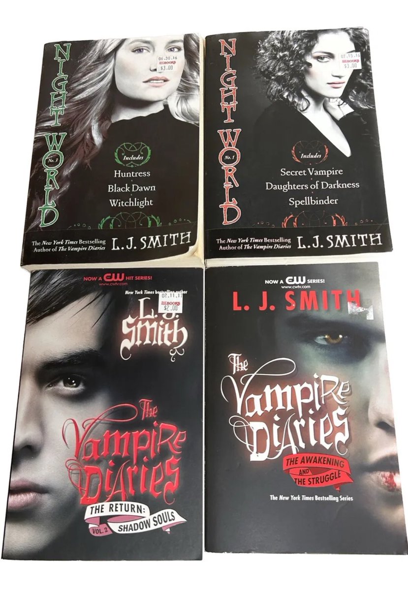 🧛‍♂️Halloween may be over, but vampire books are still available at #kmansstore! Grab this set of 4 books on sale before they’re gone!📚#vampirediaries #nightworld #vampires #linkinbio #books #booklot #ljsmith #vampirebooks #vampireseries #onsale #shopnowandsave #ebay #resellerlife