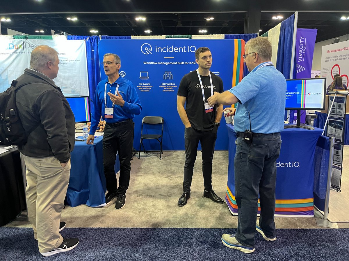 IncidentIQ's tweet photo. We're here at #GaETC23 over at the Georgia International Convention Center!

Stop by booth 515 and talk with our team about bringing your IT, Facilities, and HR workflows to a unified platform built for K-12. 

Exhibit hall is open through Thursday — see you there! https://t.co/1wjzswCzaD