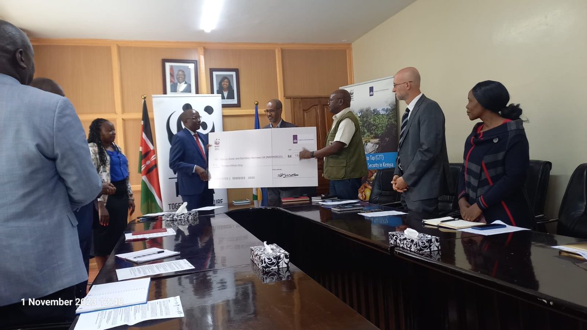 OwekeOjwang's tweet photo. 13M Catchment to Tap (C2T) grant to Nakuru Water &amp; Sanitation (NAWASSCO) to secure key water source area -Kabatini Aquifer for Nakuru city residents. C2T is Project funded by the Embassy of the Netherlands @NLinKenya #Catchment2Tap @MOWSI_KE @Environment_Ke @NakuruCountyGov https://t.co/Kq5U7cgaEH