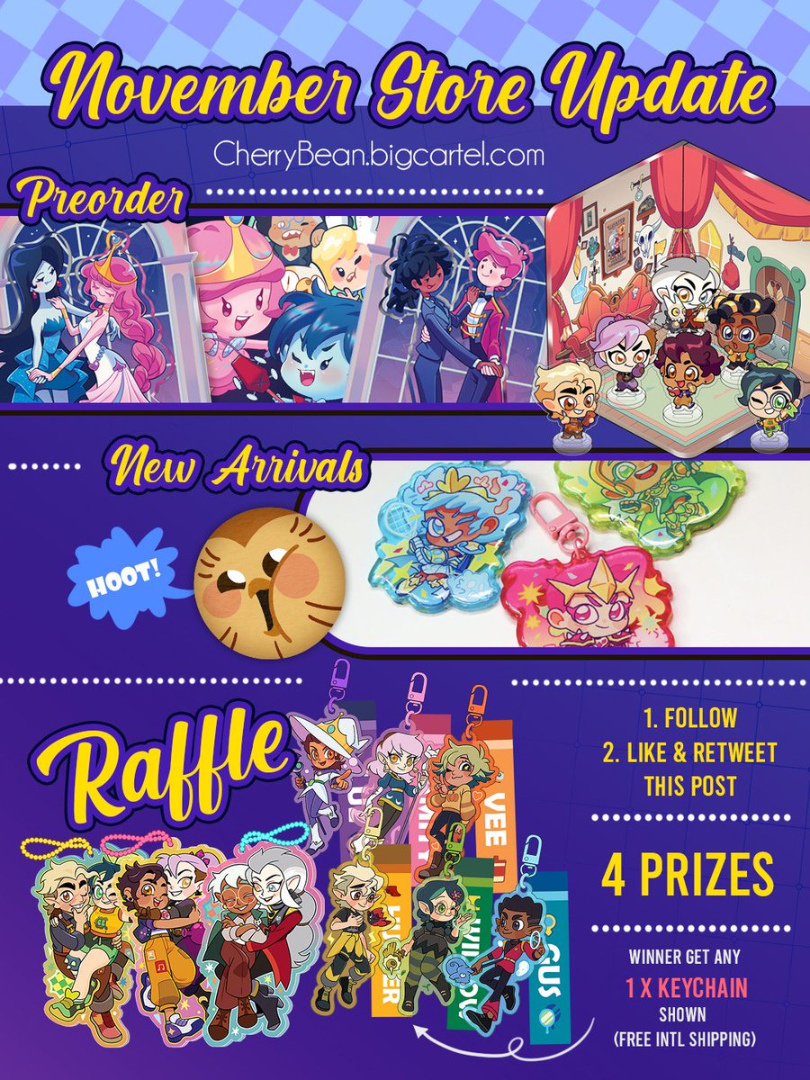 beaniewinnie96's tweet photo. 🌟 SHOP UPDATE + RAFFLE til Nov 12!

We got some exciting #TheOwlHouse #AdventureTime and #Amphibia product updates for our store with a sweet little raffle following up! Many of them are preorder items so please read our instructions carefully before proceeding to order! 📷 https://t.co/PZSzb2dImS