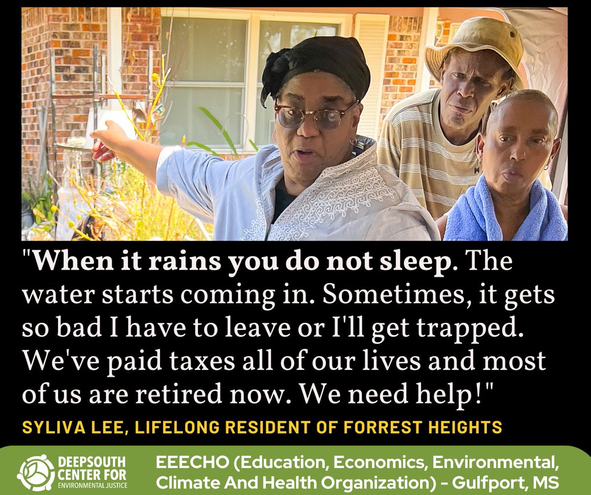 In August, DSCEJ visited <a href="/eeechomovement/">EEECHO</a> &amp; were moved by stories of environmental injustices shared by Gulfport residents.

That’s why we, with @EarthJustice &amp; <a href="/ACLU_MS/">ACLU of Mississippi</a>, proudly support EEECHO today in court in a case against a proposed military storage site in their community.