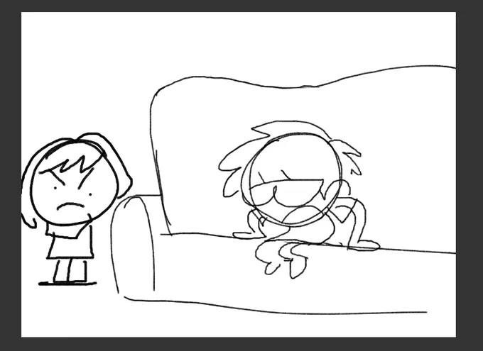 i freakin love storyboarding my own stuff because i don't have to make it legible since i'm the one animating all this anyway 