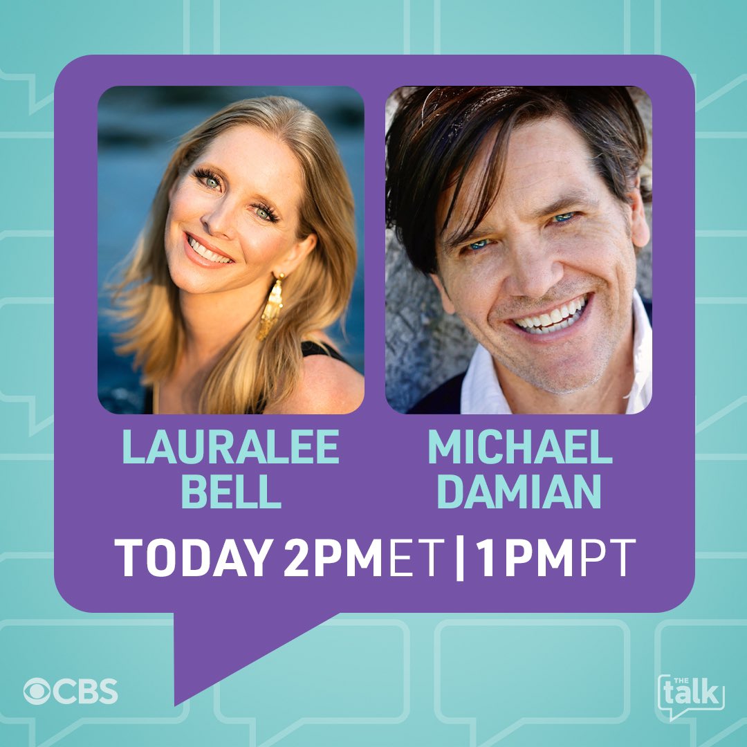 .@YandR_CBS stars @LauraleeB4real and @michaeldamian1 will be joining us today😆