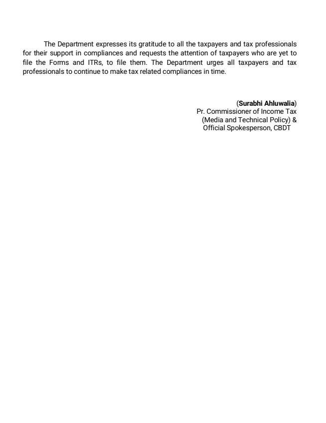 airnewsalerts's tweet image. Income Tax Department registers record 7.65 crore Income Tax Returns (#ITRs) filed for 2023-24 till October 31, 2023.

@FinMinIndia says, it is more than 11% higher as compared to 6.85 crore ITRs filed for 2022-23. It says, out of total ITRs filed for 2023-24, more than 96% have…