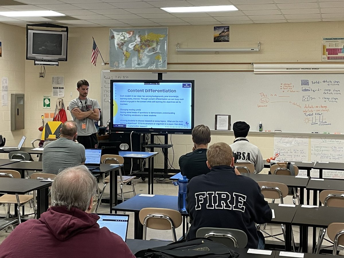 TravisDuncanEd1's tweet photo. Learning together this morning @WakefieldHS with differentiated PD choices with Teacher Presenters and @WCPSSData  Focusing on instructional practices and data. #itsallaboutthew https://t.co/CnNax2KnQE