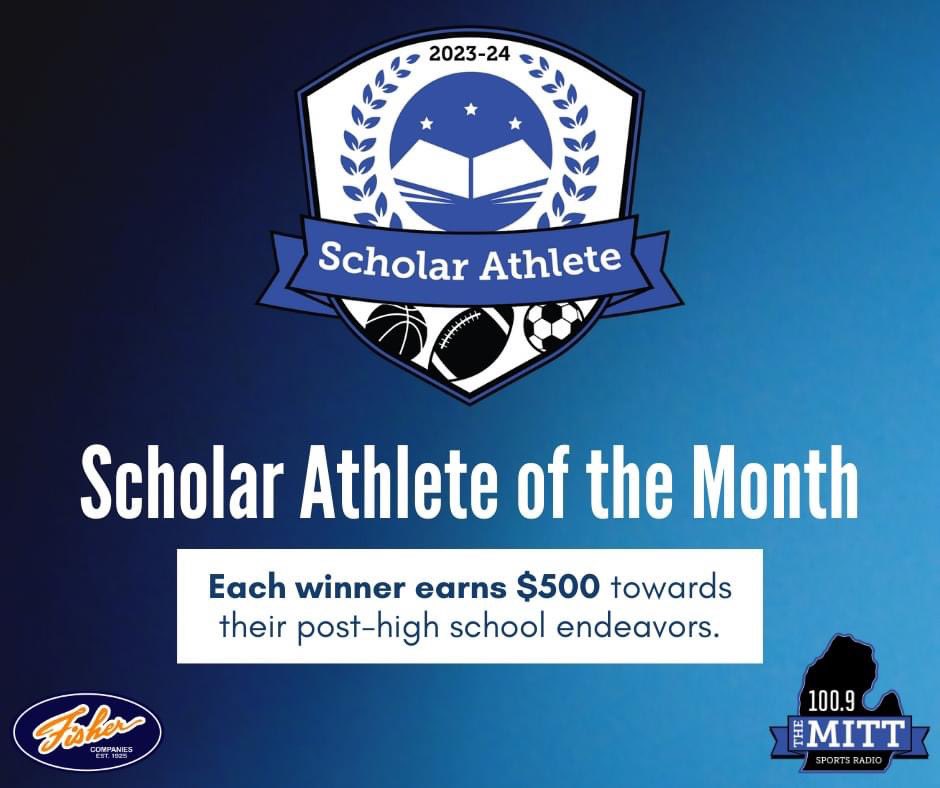 We've teamed up with Fisher Companies to bring the 𝙎𝙘𝙝𝙤𝙡𝙖𝙧 𝘼𝙩𝙝𝙡𝙚𝙩𝙚 𝙤𝙛 𝙩𝙝𝙚 𝙈𝙤𝙣𝙩𝙝 program! Each winner 𝐞𝐚𝐫𝐧𝐬 $𝟓𝟎𝟎 towards their post-high school endeavors. Winners will also be featured on 𝘛𝘩𝘦 𝘗𝘢𝘺𝘰𝘧𝘧.