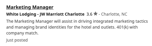 being_steve's tweet photo. Dang, @Marriott not even hiding the marketing plan on @indeed. 😬 https://t.co/ofgley0Lr8
