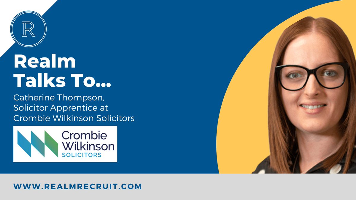 realmrecruit's tweet photo. In this edition of Realm Talks To… we spoke with Catherine Thompson, a Paralegal and Graduate Legal Apprentice at @CWSolicitorsLLP 🗣️
Click the link to read the interview 👉
https://t.co/GQFtc5sKoe
#RealmTalksTo #CrombieWilkinson #LegalApprentice https://t.co/EGh2BePsEu