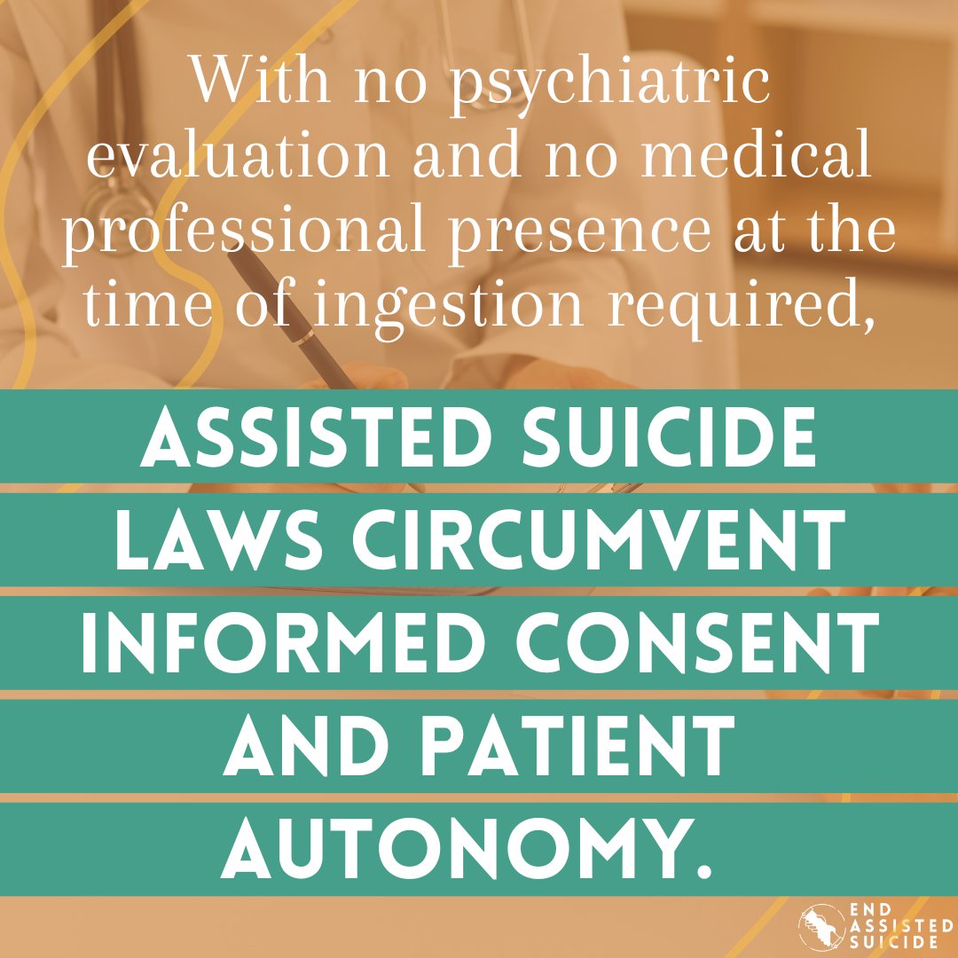 The medical system should protect vulnerable people, not put them at risk. Assisted suicide laws are NOT healthcare.

#EndAssistedSuicide #FalseChoice #California #CaliforniaLaw #DisabilityRights #DisabilityDiscrimination #BrokenHealthcareSystem #ADAViolation