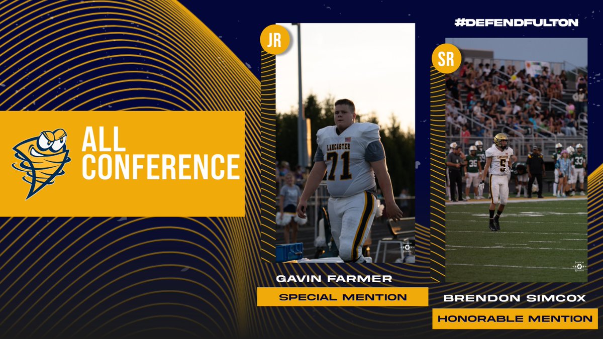 Lancaster Golden Gales Football (@galepride) on Twitter photo Congrats to these players on earning Special & Honorable Mention All Ohio Capital Conference.  
#defendfulton Congrats to these players on earning Special & Honorable Mention All Ohio Capital Conference.  
#defendfulton