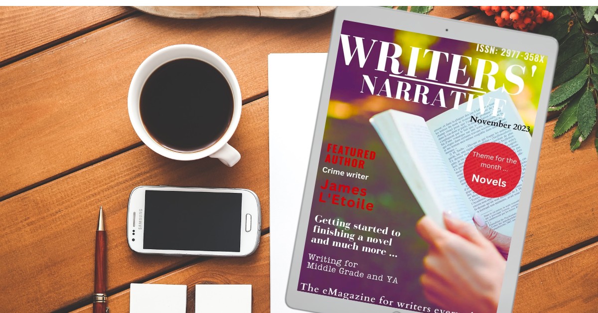 WendyHJones's tweet photo. The November issue of Writers' Narrative Magazine is out. It's free and it's about writing novels. Download now and get ready for #Nanowrimo2023. 
https://t.co/Kd3ZimT1nG #writingmagazine https://t.co/bK02WnaUJf