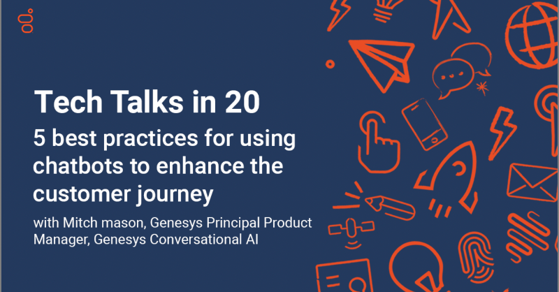 Genesys's tweet photo. Even as consumers' use of #bots increases, their satisfaction with them has declined.

Mitch Mason, Principal Product Manager of Genesys Conversational #AI breaks down the bot experience, including practical tips to streamline customer journeys and improve satisfaction 🎙️