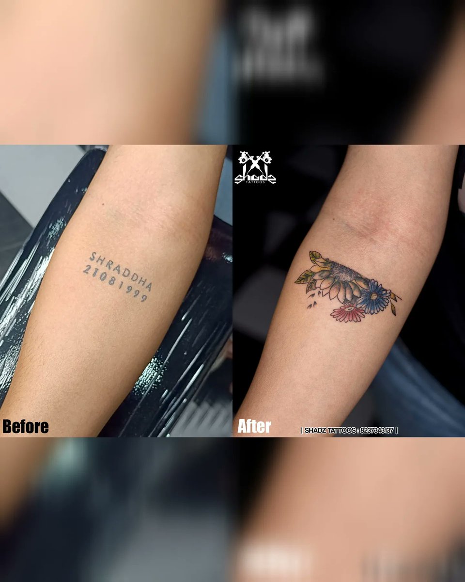 shardoolsk's tweet photo. Reclaiming my canvas with a new chapter 🎨✨
Swipe to see before and after. 

#CoverUpTattoo #FreshStart #TattooArt #InkedLife #TattooedAndProud #BodyArt #TattooLove #InkAddict #TattooInspiration #InkLife #Tattooed #TattooDesign #TattooedGirls #InkedUp #TattooCulture #TattooedMen https://t.co/Jn8kZ21ELh