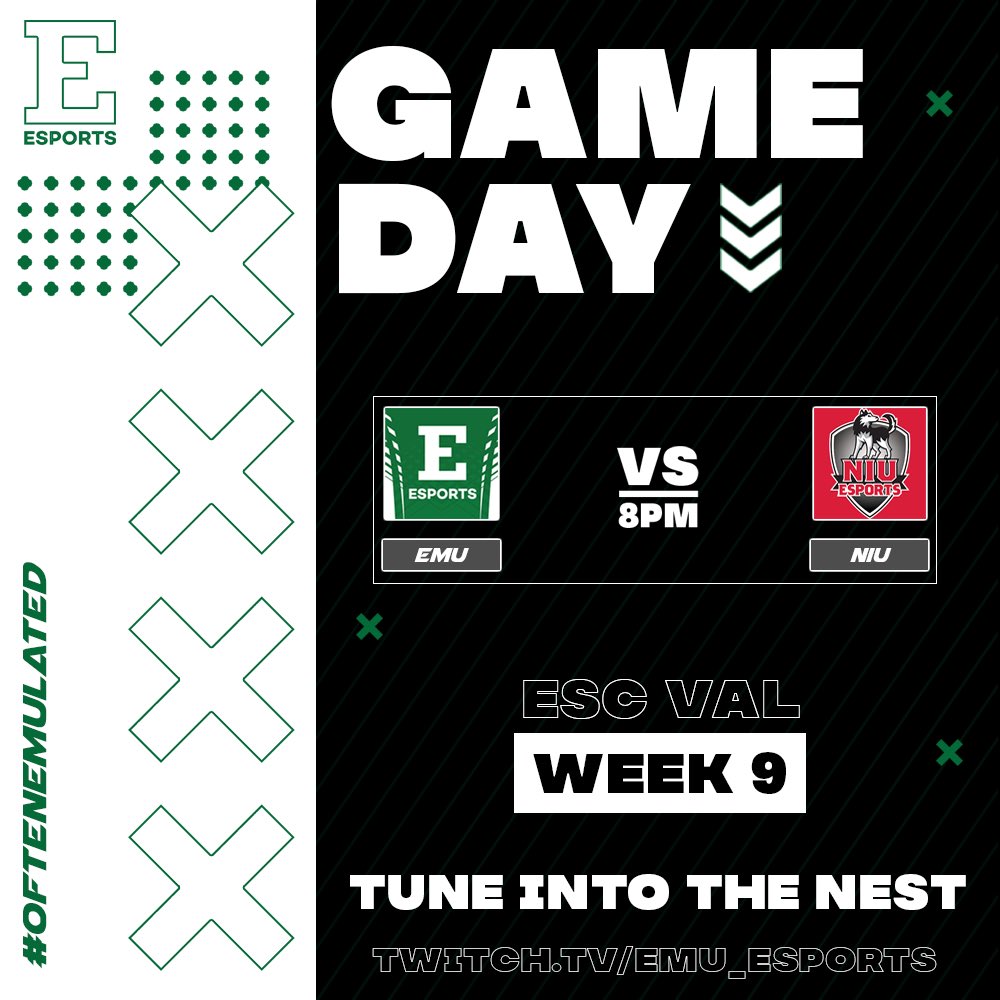 esports_emu's tweet photo. Gather around, it’s game day.
Meet us in The Nest tonight for our match!
🆚 @EsportsNIU
⏰ 8PM EST
🪹https://t.co/yFhAw5zl2N
#EMUWIN || #oftenEMUlated https://t.co/nTkrTqYqBJ
