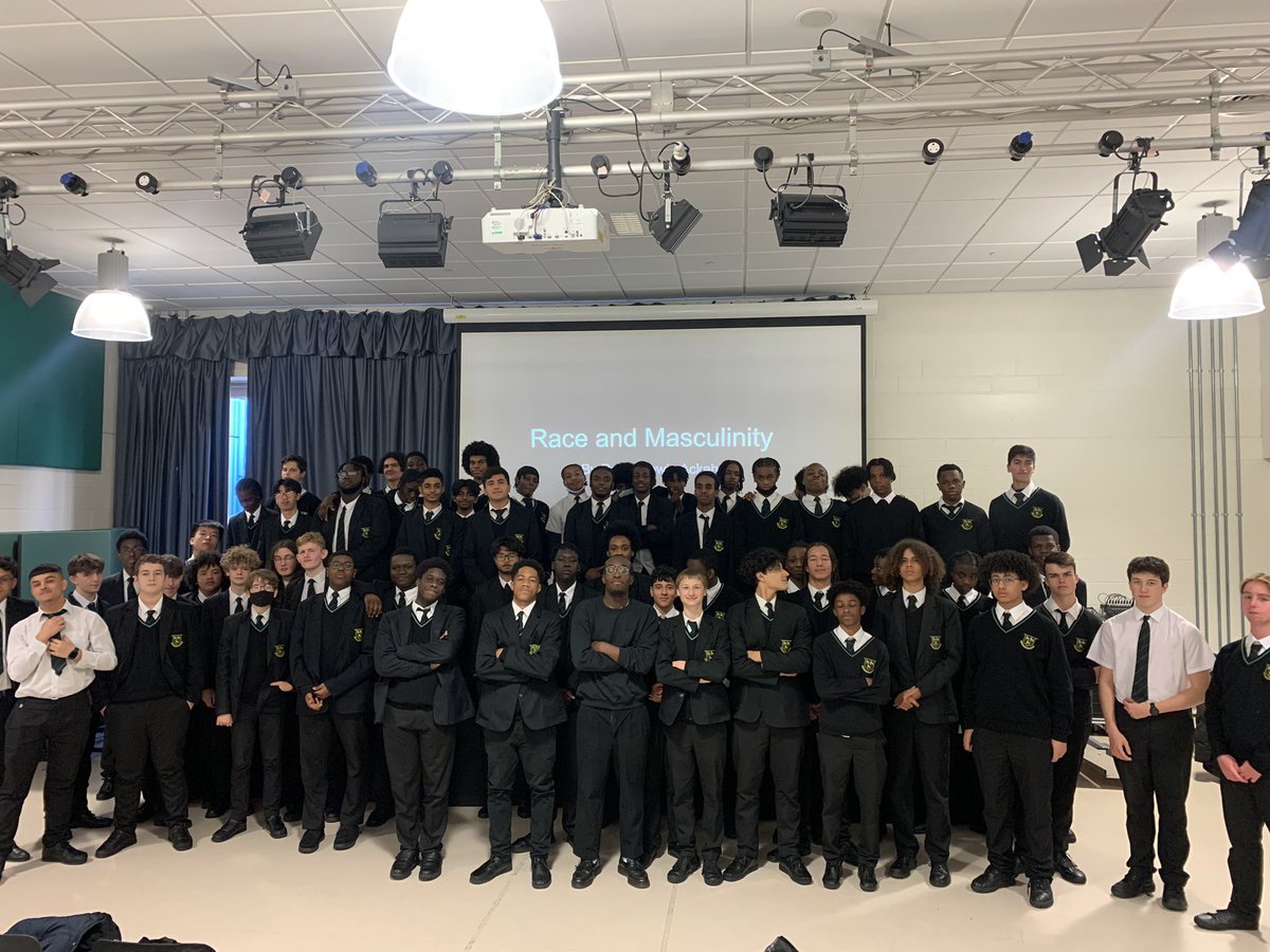 RalphAckah's tweet photo. Really enjoyed talking @ValePrendergast today with the year 11 boys. The talk focused on race and masculinity. It is important that young men from Lewisham learn how to deal with these challenges. They were an amazing bunch and I have every faith that they’ll smash their exams! https://t.co/Ryy6ZmaTyx