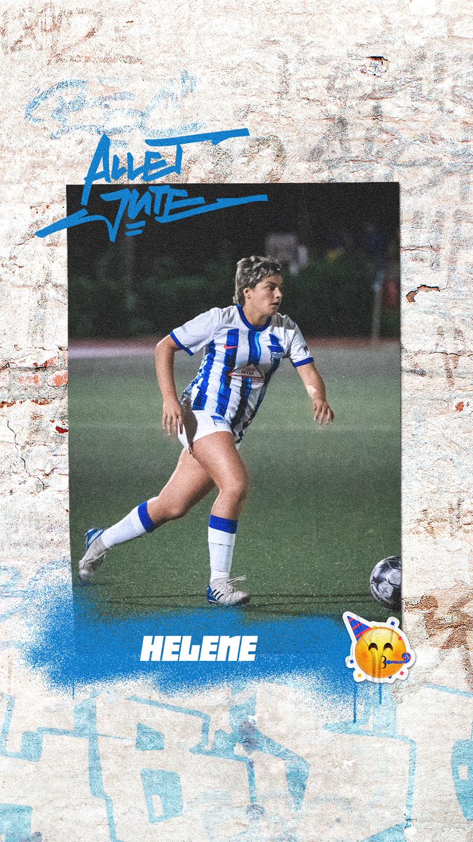 HerthaBSCFrauen's tweet photo. Unsere jüngste Spielerin wird heute 1️⃣7️⃣ Jahre alt. Allet Jute, Helene #Wildner! 💙
#BSCFrauen #HaHoHe https://t.co/pufJUF69JU