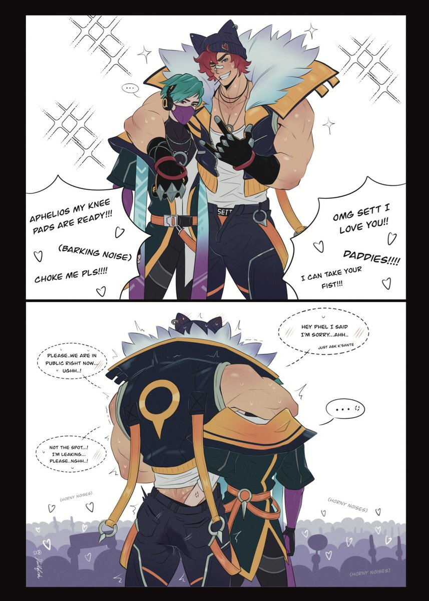 😒🥵 #phelsett #HeartSteel #Aphelios #Sett