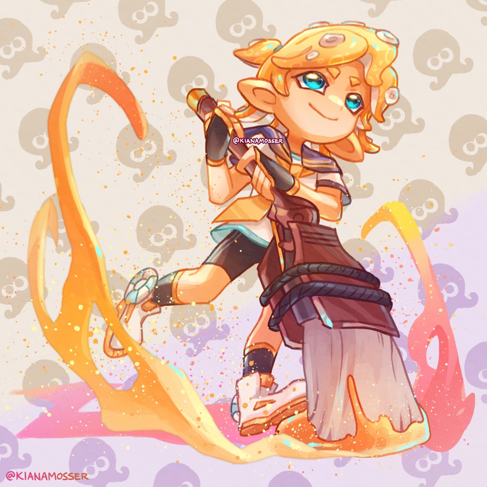 kianamosser's tweet image. Vocaloid × Splatoon 💛🤍 #Splatoon3