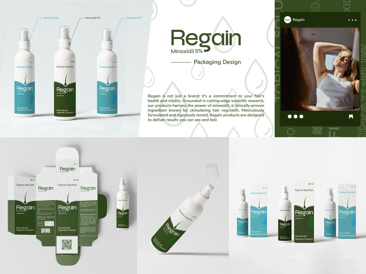 Medicine Packaging design - Minoxidil Hair Regrowth Treatment

#packagingdesign #packaging #medicinepacking #package #product #boxpackagingdesign #productdesign #labeldesign #logodesign #packagingideas #packagingdesigninspo #empowercreativity #packagingdesigner #hairmedicine #USA
