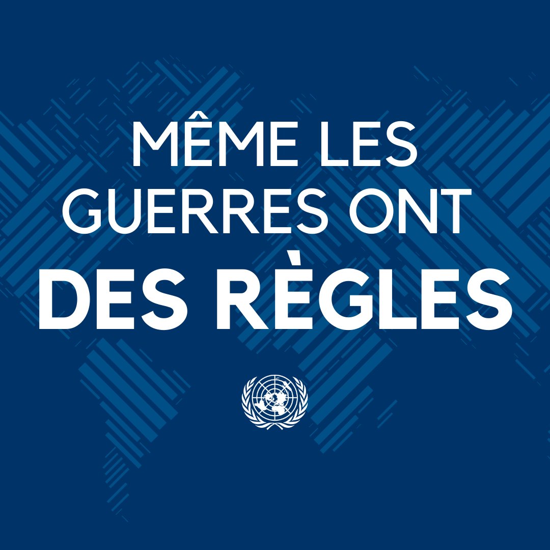 Même en temps de guerre, des règles s'appliquent.

La Convention de Genève protège les populations civiles dans les conflits armés et contribue à garantir que l'aide parvienne à celles et ceux qui en ont besoin, sans discrimination. ohchr.org/fr/instruments…