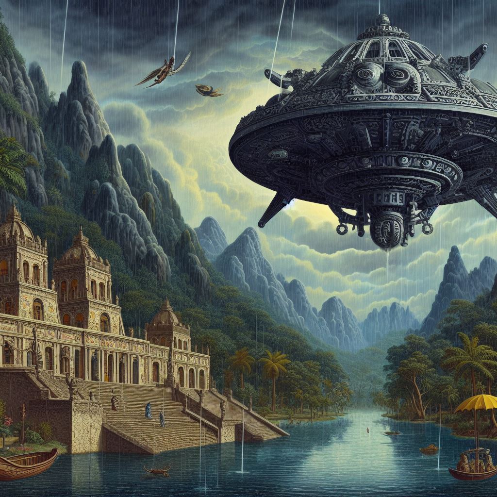 el__espejo's tweet image. #aztecpunk #aztec #spacecraft #tenochtitlan #aztecs #pagan #indigenous #cosmic #utopia #aiart #digitalart #psychedelic #art #surreal #fantasy #magicrealism #arte #surrealista #psicodélico #paganismo #indígena