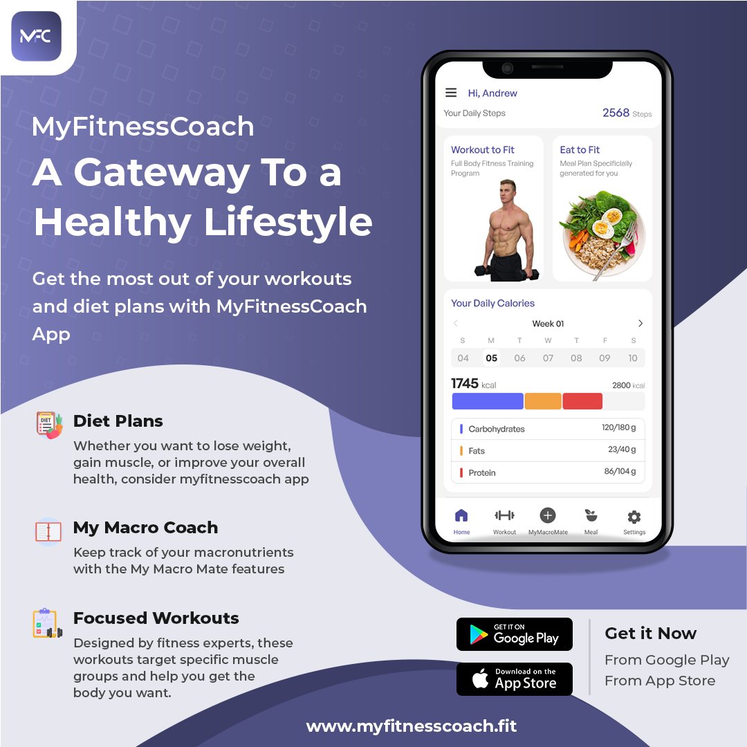 mfc_app's tweet photo. Ready to transform your health? Our fitness app is here to help you reach your goals! With personalized workouts and meal plans, you'll be on your way to a healthier, fitter you.
#MyFitnessCoach #FitnessApp #WorkoutGoals #GetFitNow #HealthyLiving #InstaFitness #FitnessJourney #FitnessForLife