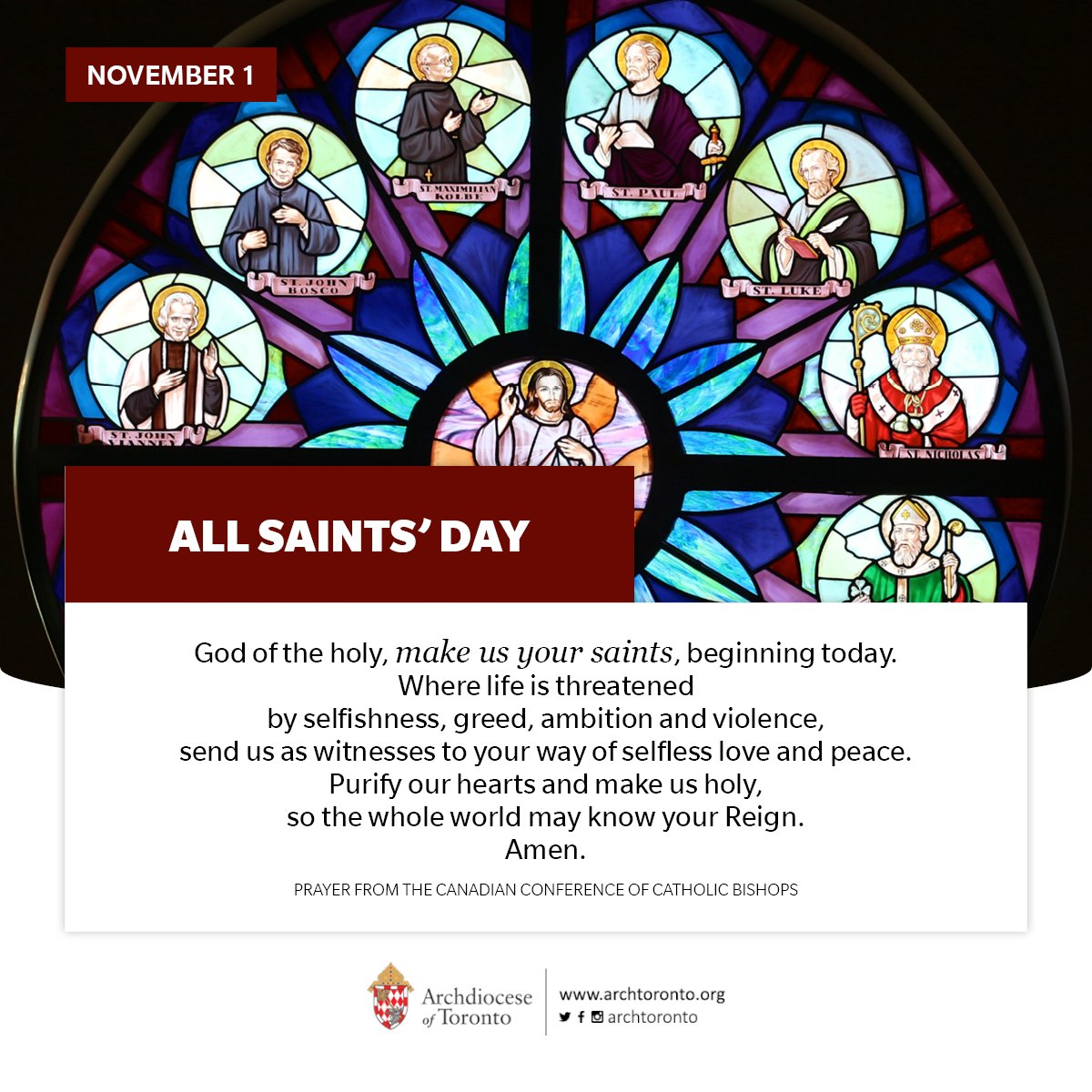 God of the holy, make us your saints, beginning today. #AllSaintsDay <a href="/CCCB_CECC/">CCCB</a>