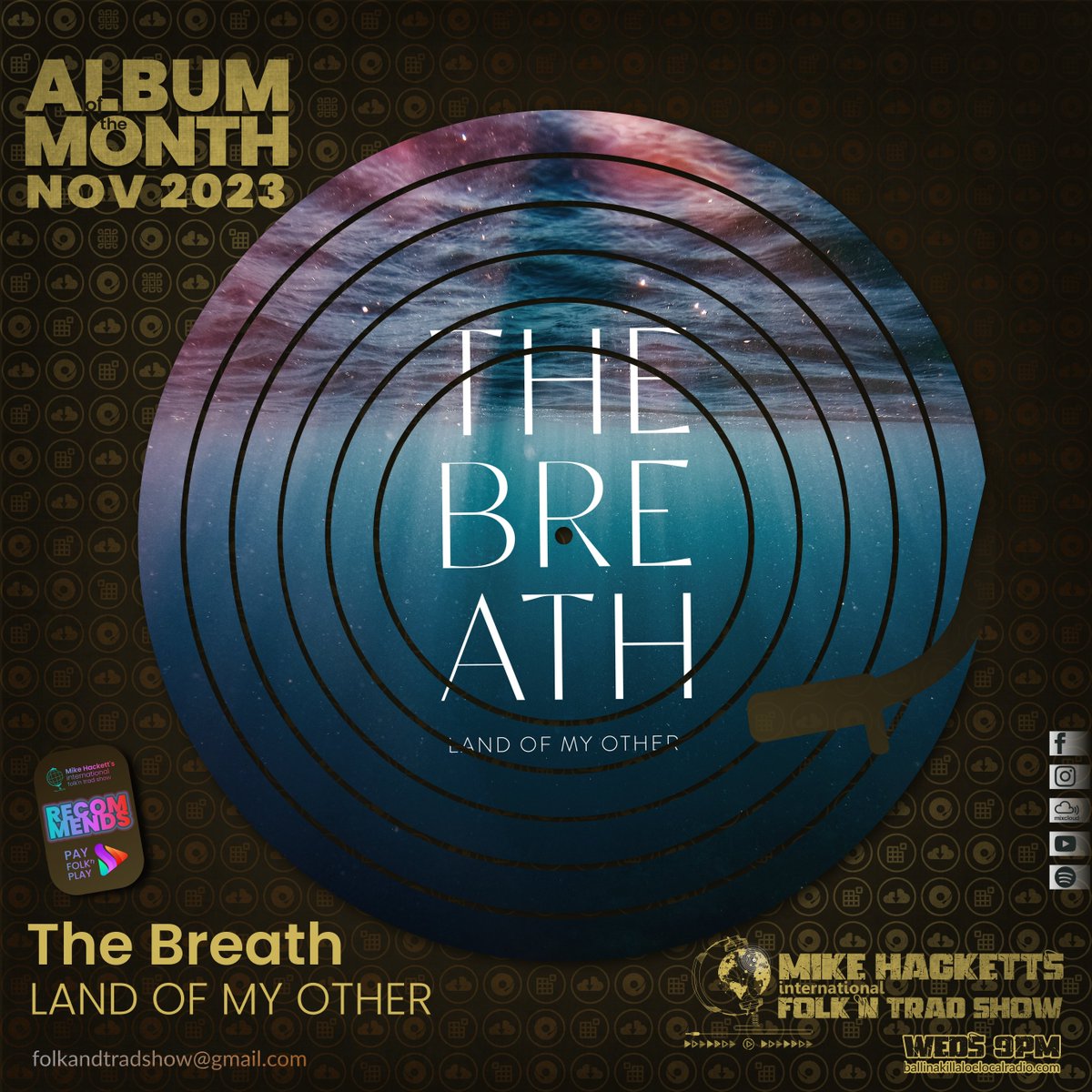 Mike Hackett (@mike_hackett) on Twitter photo first play of my album of the month for November 'Land of my Other' new from <a href="/thebreathmusic/">The Breath</a> tonight from 9pm : listen 'hear' 👉 bit.ly/bklrlivestream first play of my album of the month for November 'Land of my Other' new from <a href="/thebreathmusic/">The Breath</a> tonight from 9pm : listen 'hear' 👉 bit.ly/bklrlivestream