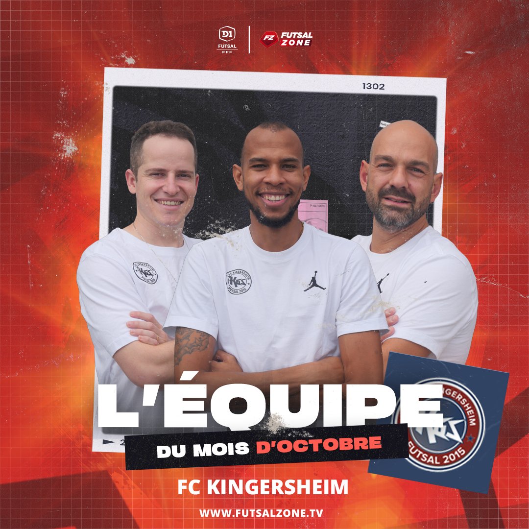 🔝 𝗟𝗘 𝗧𝗨𝗕𝗘 𝗗'𝗢𝗖𝗧𝗢𝗕𝗥𝗘
✨ Avec ses 2 victoire contre le Sporting et Nantes, Kingersheim est élue Equipe du mois d'Octobre ! 𝑭𝒆́𝒍𝒊𝒄𝒊𝒕𝒂𝒕𝒊𝒐𝒏𝒔 ! 👏
💻 RDV samedi et dimanche pour la J7 de D1 Futsal sur bit.ly/Futsalzonetv

<a href="/KGSFutsal/">Kingersheim Futsal</a> #D1Futsal #futsal