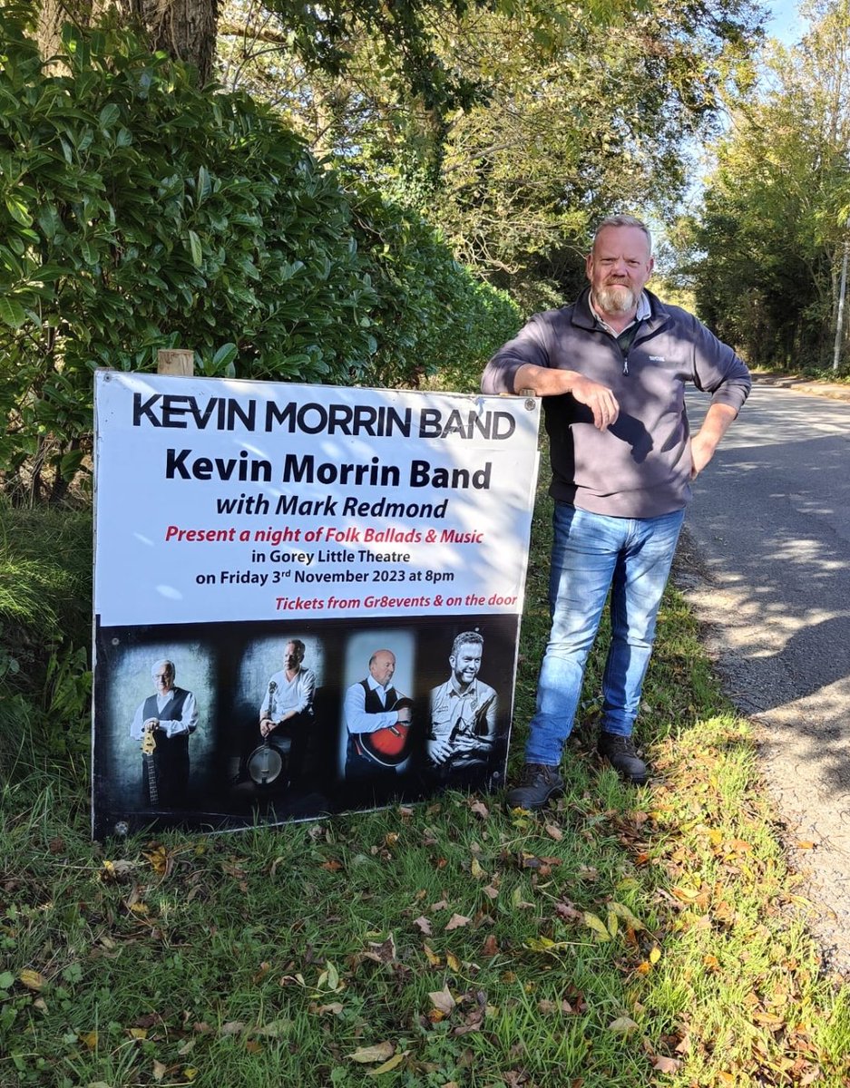 This Friday night at 8pm, I'll be playing with The Kevin Morrin Band, on home turf - @GoreyL_Theatre 🎶 @Love_Gorey @northwexford @GoreyNews @gorey #gorey #wexford #music #whatson #folkmusic