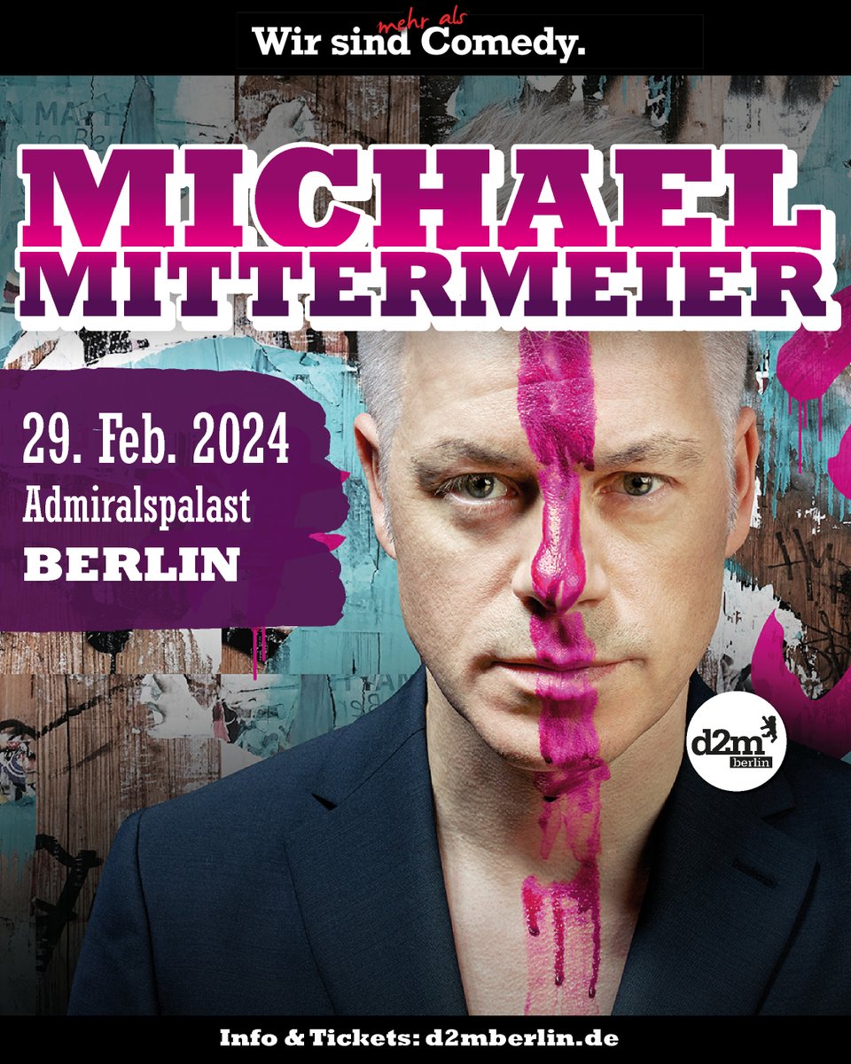 Nachdem Michael Mittermeier das Programm-Dutzend mehr als vollgemacht hat, schlägts jetzt #13.  Für die Triskaidekaphobiker ist ein sicherer Platz im Admiralspalast Berlin reserviert: d2mberlin.de/veranstaltung/… #michaelmittermeier #comedy <a href="/Admiralspalast/">Admiralspalast</a>